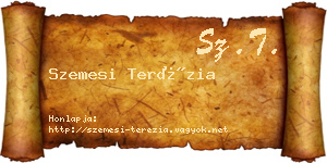 Szemesi Terézia névjegykártya